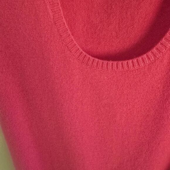 Pure Collection Hot Pink 100% Cashmere Knitted Tank,Scoop Neck, Pre-Owned, Sz. 4 - Picture 5 of 7